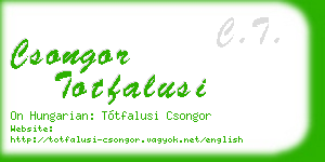 csongor totfalusi business card