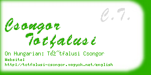 csongor totfalusi business card